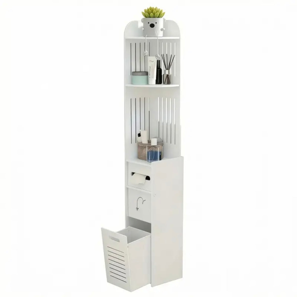 Vinyl White Mesh Bathroom Shelf - No Drill Wall-Mounted Organizer Suitable for Towels, Perfume Bottles, Soap Dishes, Space-Saving Layered Shelves with Mesh for Small Bathrooms, Moisture-Resistant Modern Bath Storage