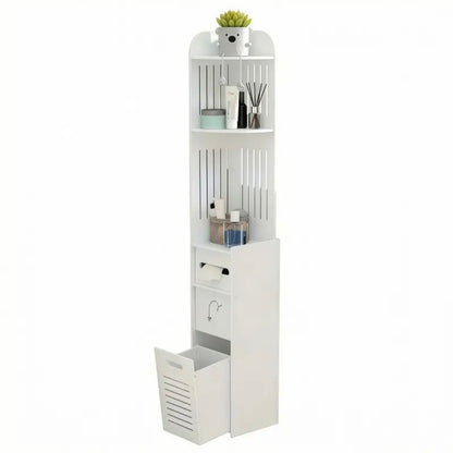 Vinyl White Mesh Bathroom Shelf - No Drill Wall-Mounted Organizer Suitable for Towels, Perfume Bottles, Soap Dishes, Space-Saving Layered Shelves with Mesh for Small Bathrooms, Moisture-Resistant Modern Bath Storage