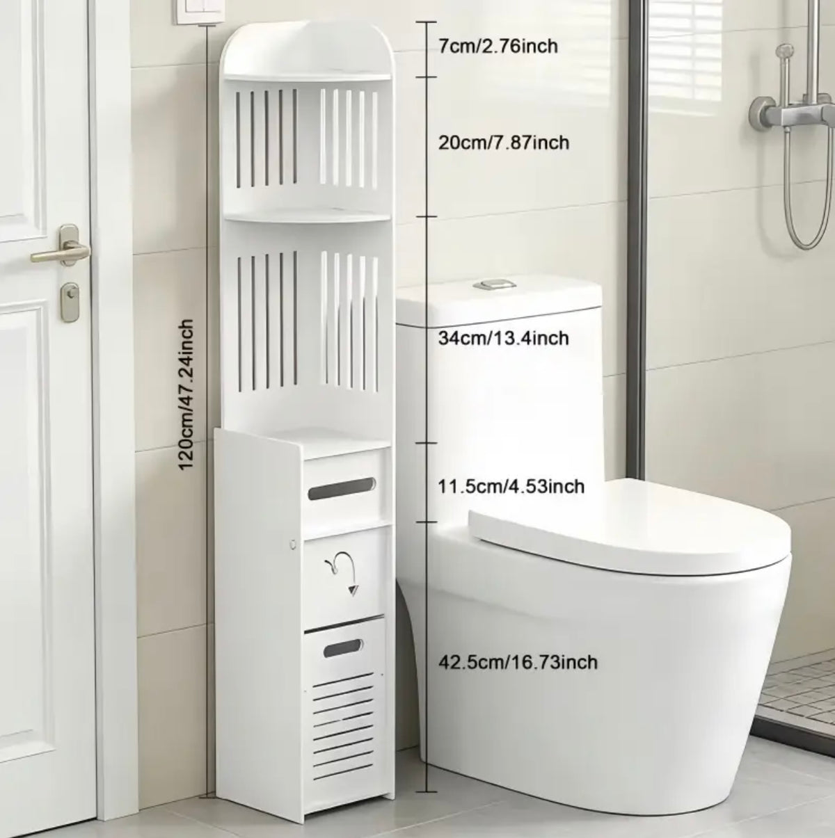 Vinyl White Mesh Bathroom Shelf - No Drill Wall-Mounted Organizer Suitable for Towels, Perfume Bottles, Soap Dishes, Space-Saving Layered Shelves with Mesh for Small Bathrooms, Moisture-Resistant Modern Bath Storage