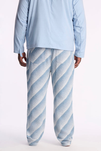 Straight Faded Lines Pant - Ice Blue